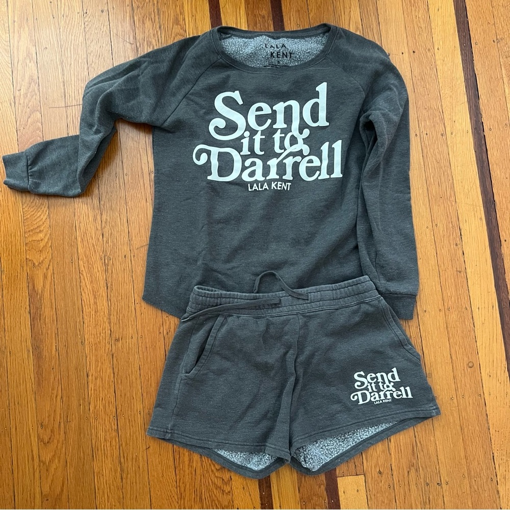 Send it to Darrell set gray sweats S M Lala Kent Vanderpump Rules EUC